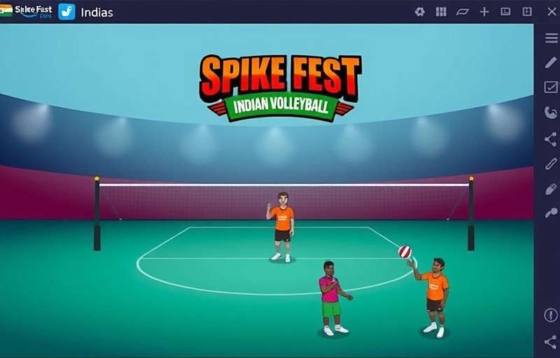 Spike Fest: Indian Volleyball showing traditional Indian player customization options